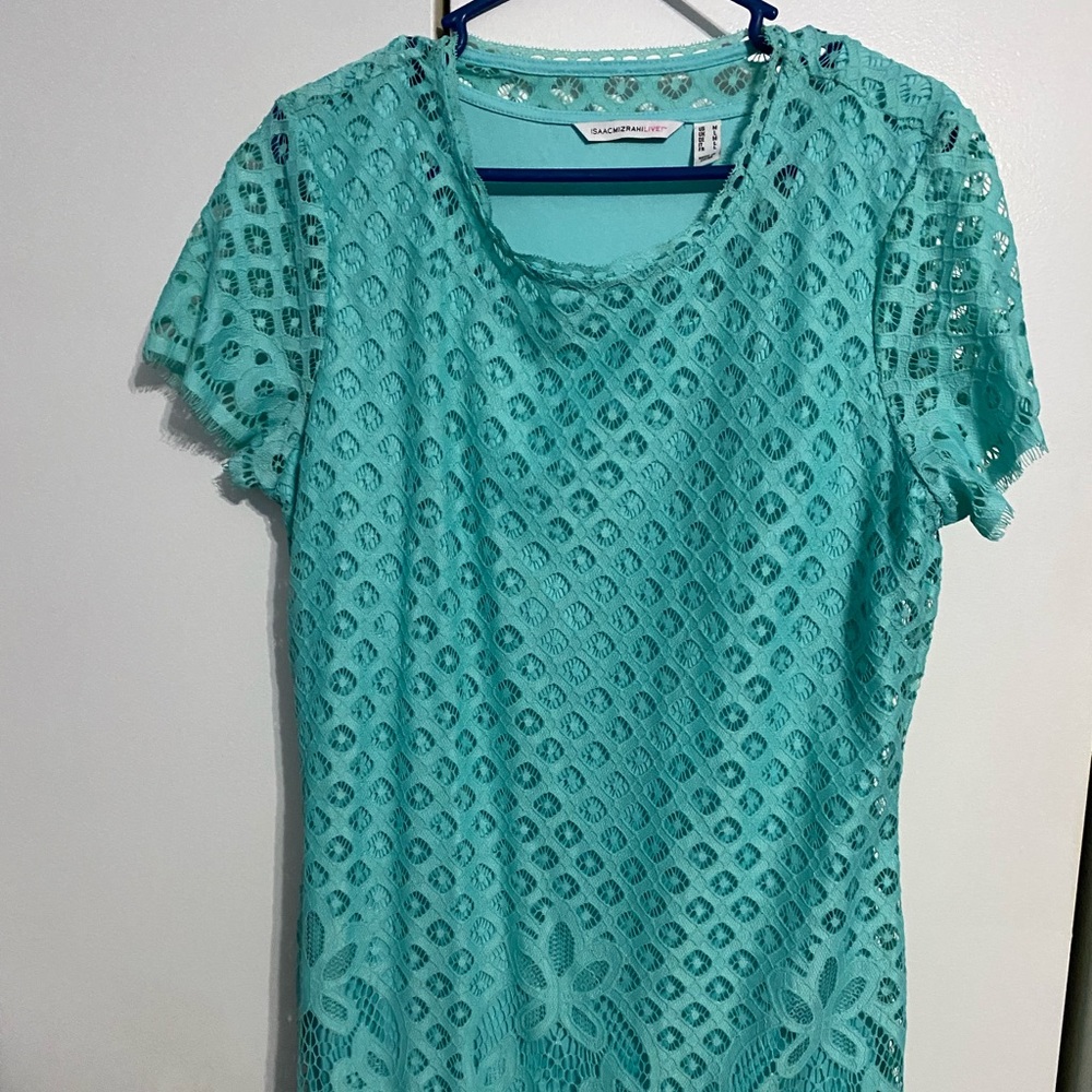 Isaac Mizrahi Live Blue Lace Dress